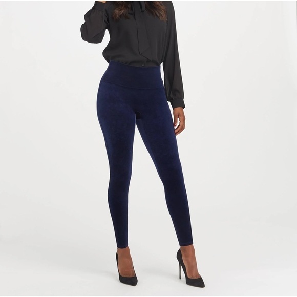 Spanx Velvet Legging Navy Blue - Picture 1 of 9